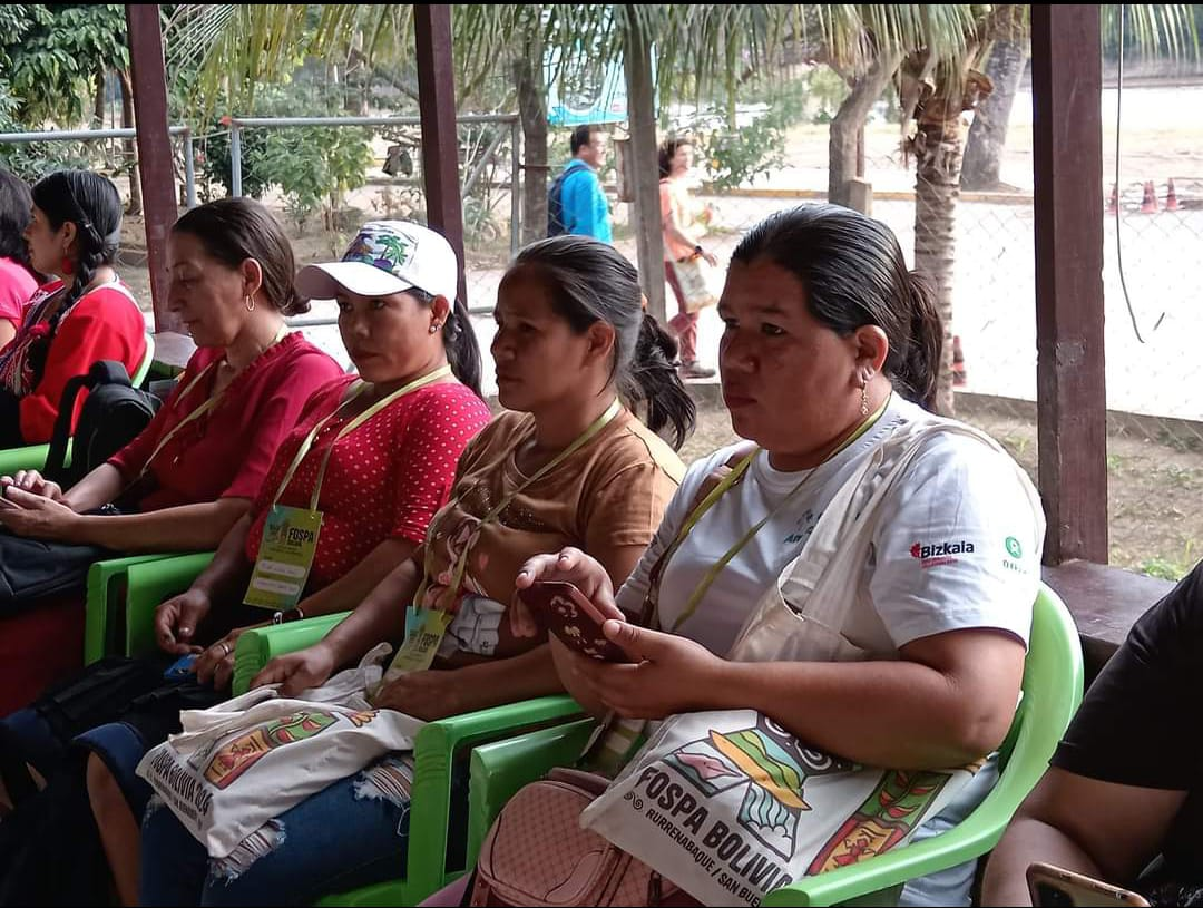 Mujeres amazónicas de pando presente en el foro social pan amazónico en Rurrenabaque, IPDRS_Amazonía, 2024
