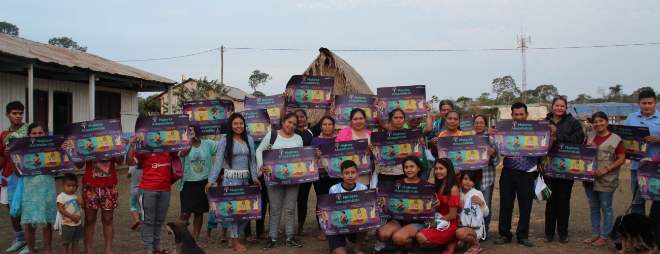 Socialización de la campaña “Mujeres Amazónicas” para la prevención de la violencia, municipio de San Lorenzo, comunidad Vista Alegre, 2023
