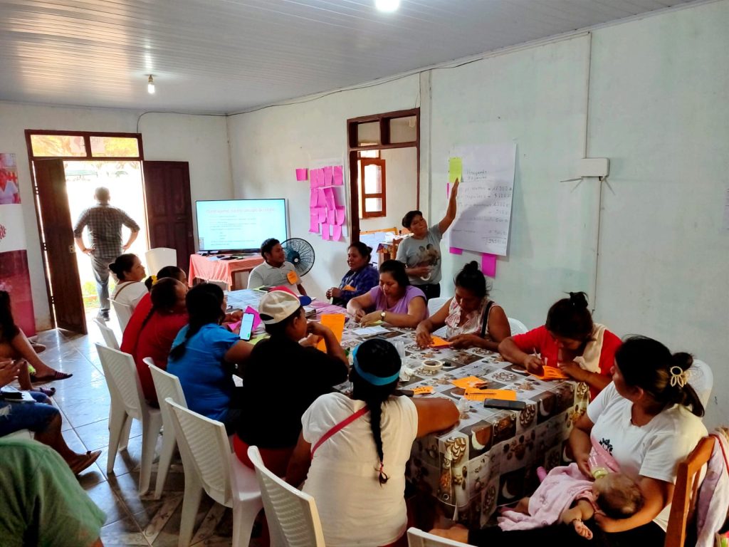 Técnicos y Consultores del IPDRS_Amazonía desarrollan taller sobre educación financiera y corresponsabilidad del cuidado, Sena - Pando, 2023 