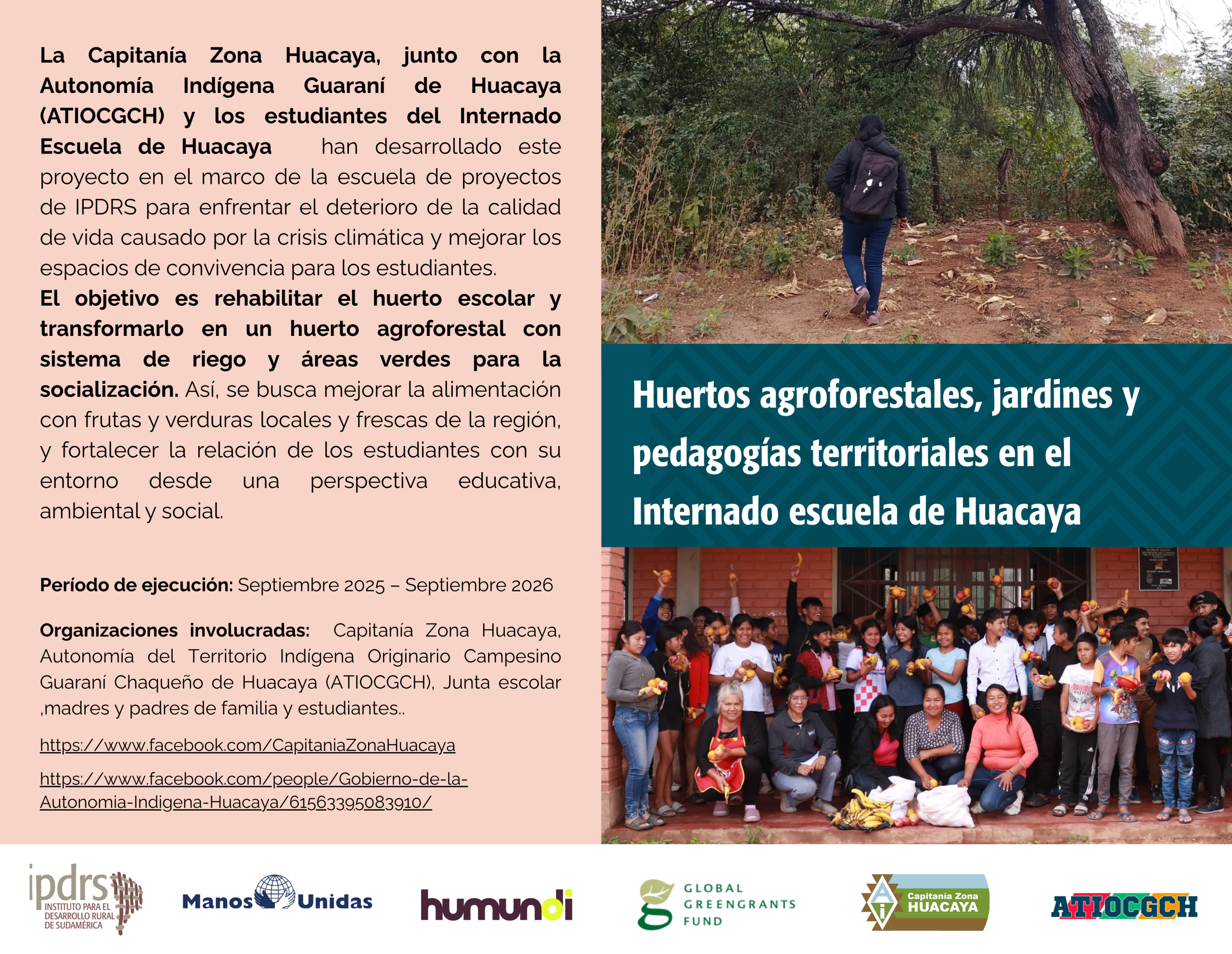 Díptico. Huertos agroforestales, jardines y pedagogías territoriales en el internado escuela de Huacaya
