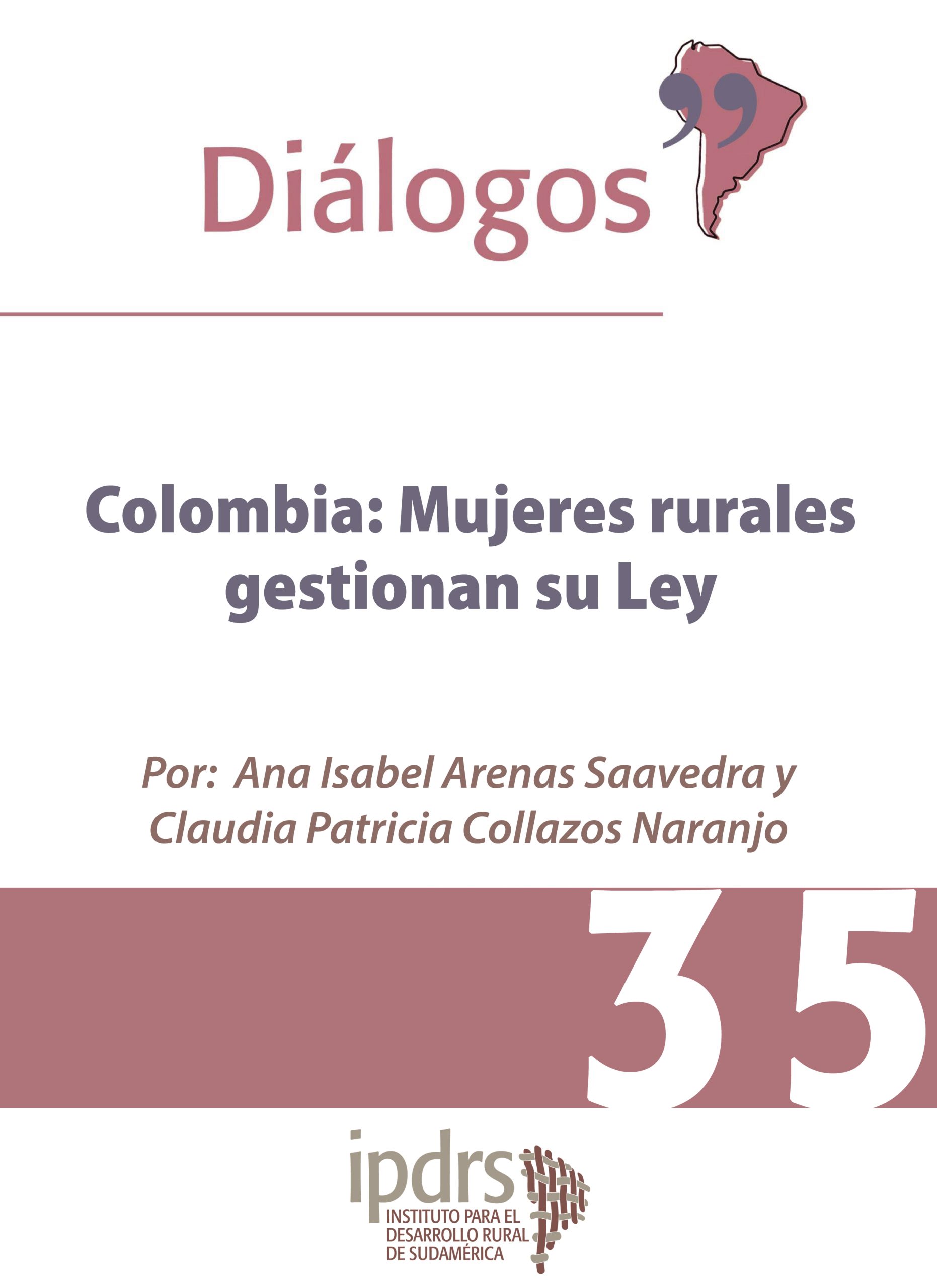 Colombia: Mujeres rurales gestionan su Ley