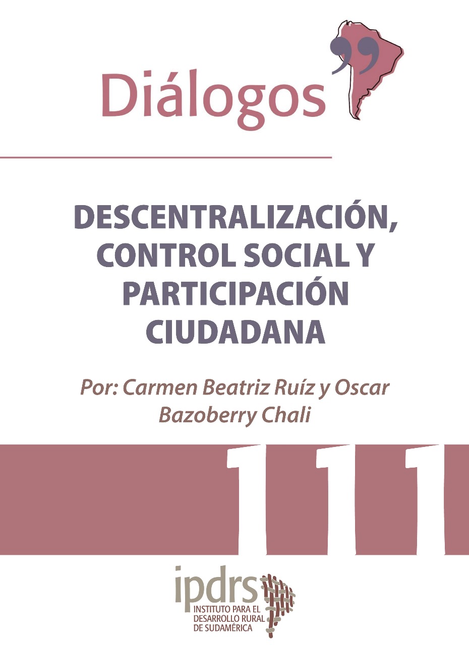 DESCENTRALIZACIÓN, CONTROL SOCIAL Y PARTICIPACIÓN CIUDADANA