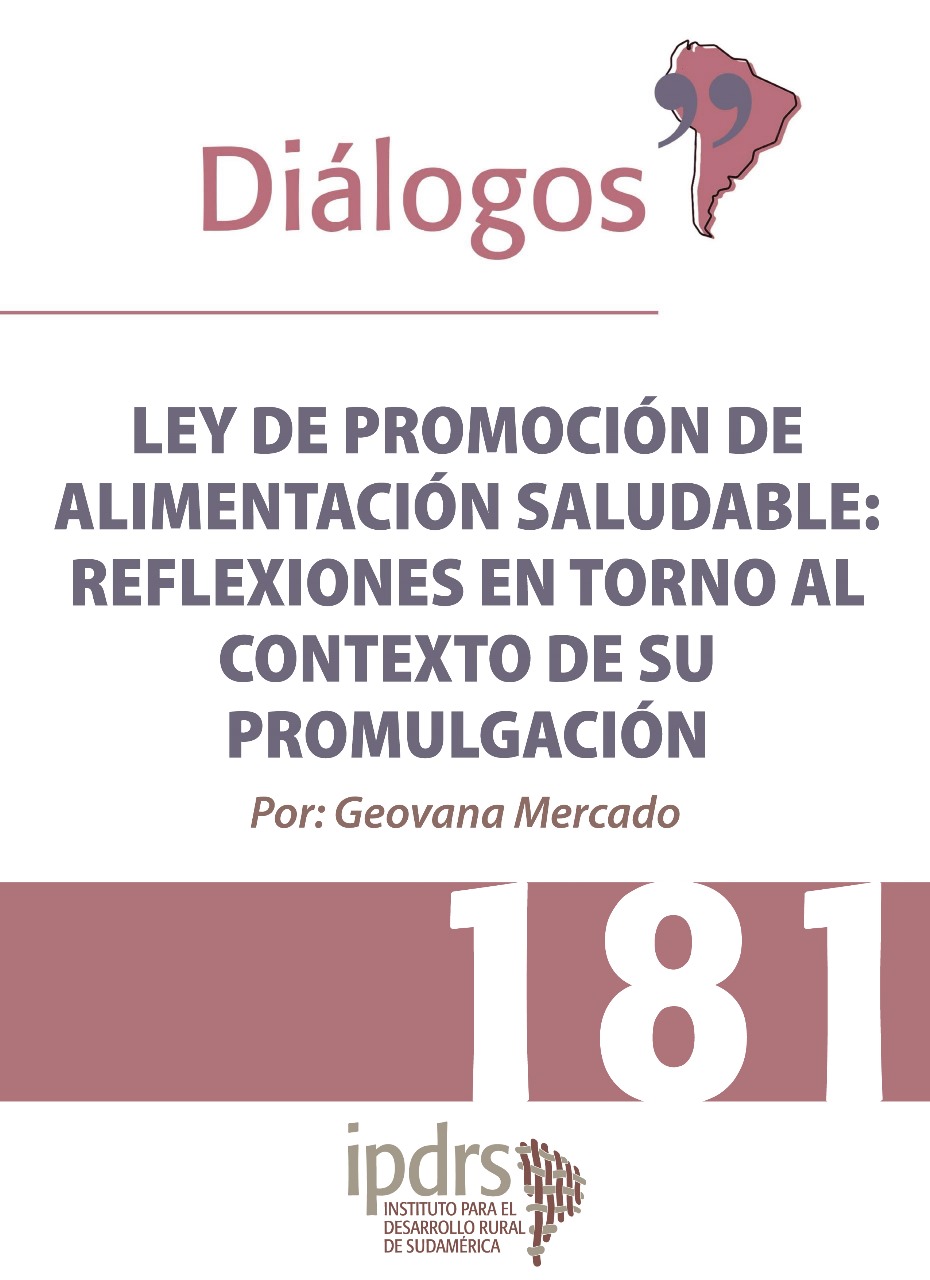 LEY DE PROMOCIÓN DE ALIMENTACIÓN SALUDABLE: REFLEXIONES ENTORNO AL CONTEXTO DE SU PROMULGACIÓN