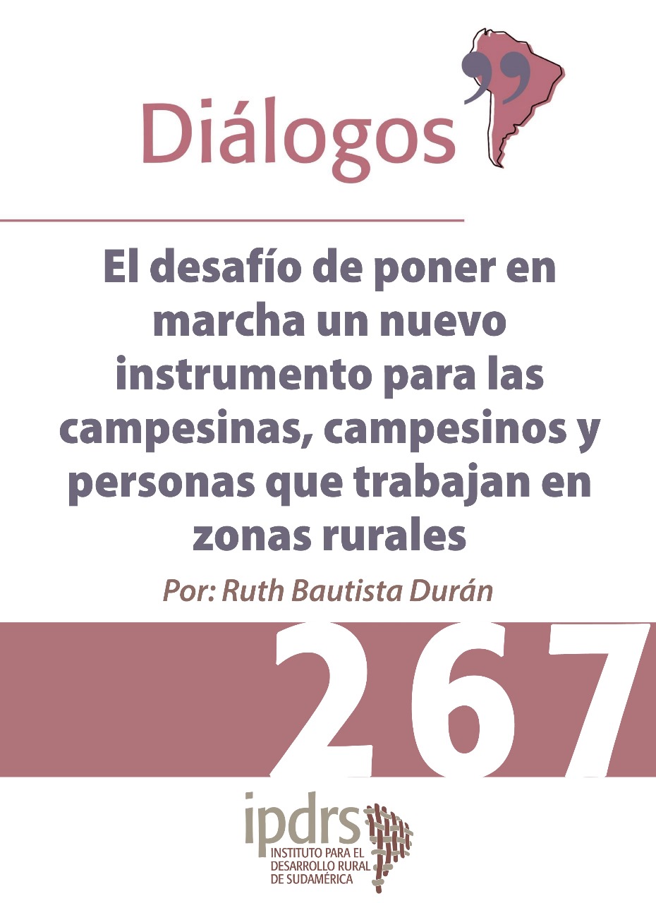 El desafío de poner en marcha un nuevo instrumento para las campesinas, campesinos y personas que trabajan en zonas rurales