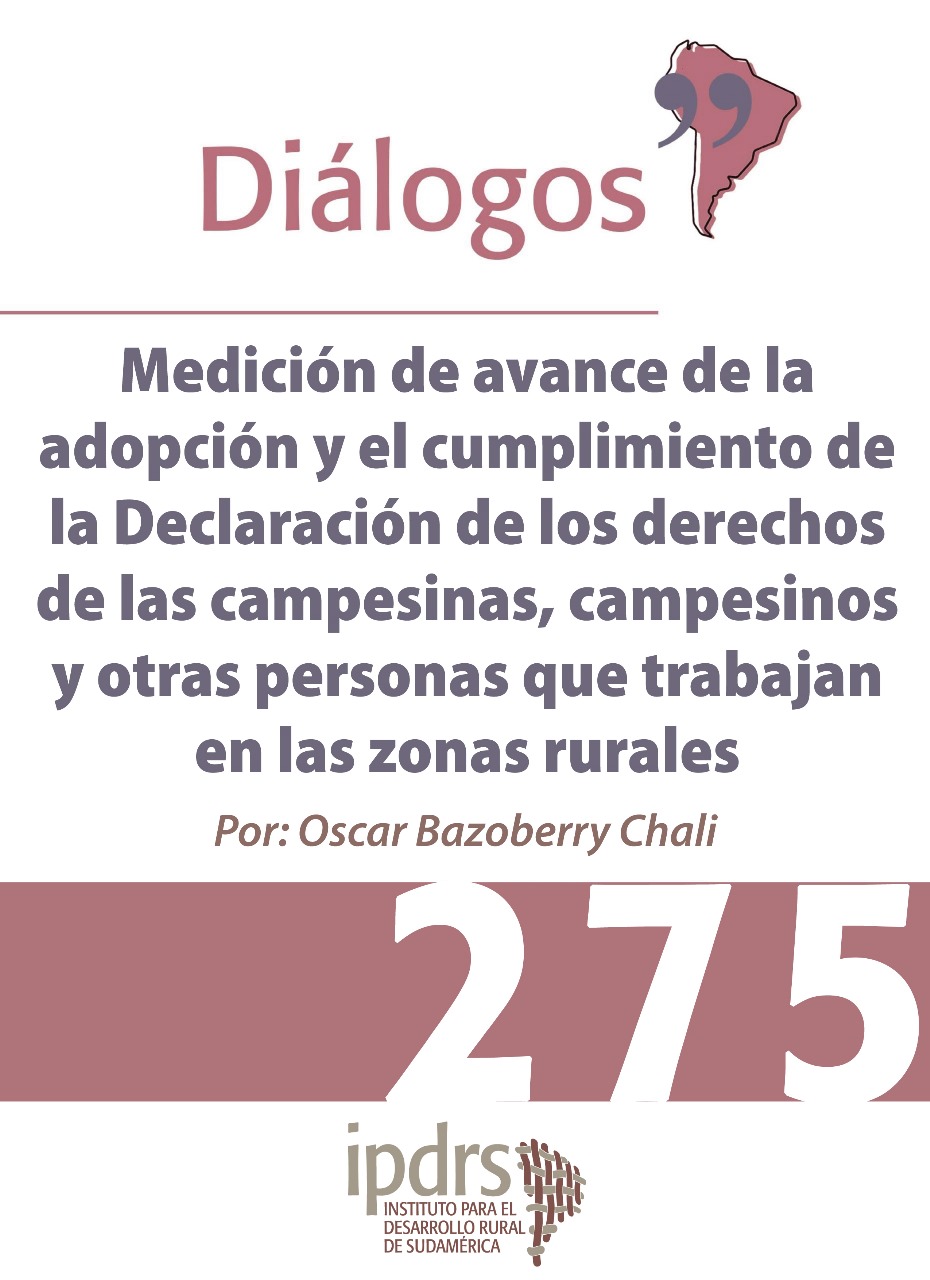 Medición de avance de la adopción y el cumplimiento de la Declaración de los derechos de las campesinas, campesinos y otras personas que trabajan en las zonas rurales