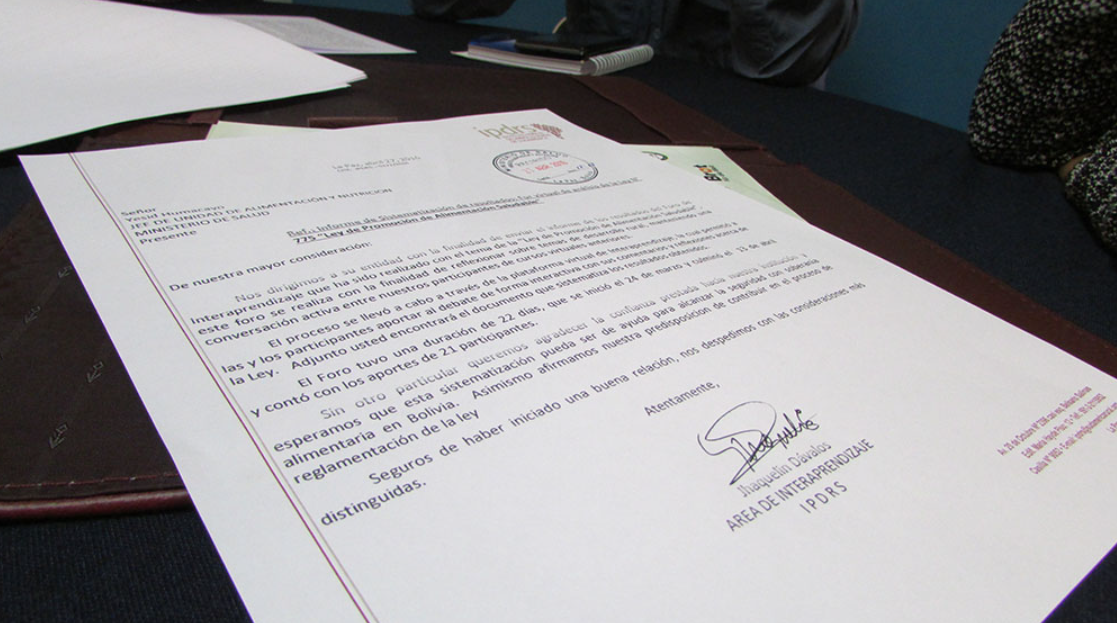 Foro Interaprendizaje 1: Análisis de la Ley N° 775 de Promocion de Alimentación Saludable