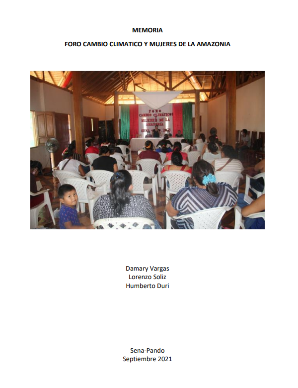 Memoria: Foro cambio climatico y mujeres de la Amazonia